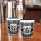 Monogrammed Damask Shot Glass - Two Tone - LIFESTYLE