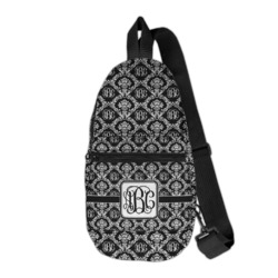 Cross Body Bag Bottle Holder | Grey Damask