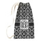 Monogrammed Damask Small Laundry Bag - Front View