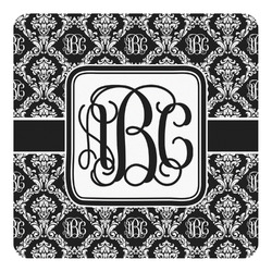 Monogrammed Damask Square Decal - Large (Personalized)