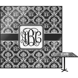 Monogrammed Damask Square Table Top - 24" (Personalized)