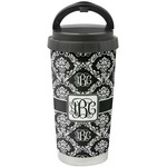 Monogrammed Damask Stainless Steel Coffee Tumbler (Personalized)