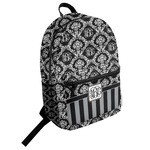 Monogrammed Damask Student Backpack (Personalized)