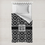 Monogrammed Damask Toddler Duvet Cover