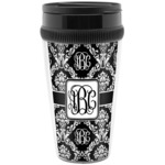 Monogrammed Damask Acrylic Travel Mug without Handle (Personalized)