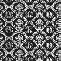 Monogrammed Damask Wallpaper & Surface Covering (Water Activated 24"x 24" Sample)