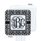 Monogrammed Damask White Plastic Stir Stick - Single Sided - Square - Approval