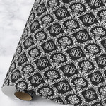 Monogrammed Damask Wrapping Paper Roll - Large - Matte