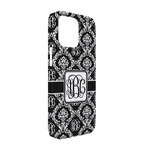 Monogrammed Damask iPhone Case - Plastic - iPhone 13