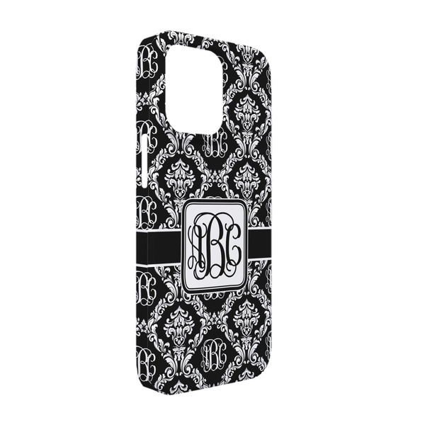 Custom Monogrammed Damask iPhone Case - Plastic - iPhone 13