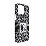 Monogrammed Damask iPhone Case - Plastic - iPhone 13 Pro