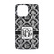 Monogrammed Damask iPhone 13 Pro Case - Back