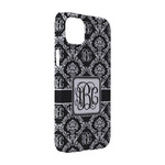 Monogrammed Damask iPhone Case - Plastic - iPhone 14