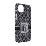 Monogrammed Damask iPhone Case - Plastic - iPhone 14 Pro