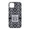 Monogrammed Damask iPhone 14 Pro Case - Back