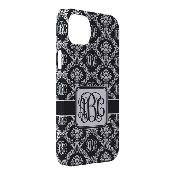 Custom Monogrammed Damask iPhone Case - Plastic - iPhone 14 Pro Max