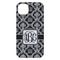 Monogrammed Damask iPhone 14 Pro Max Case - Back