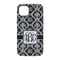 Monogrammed Damask iPhone 14 Pro Tough Case - Back