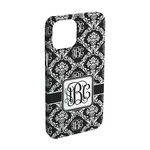 Monogrammed Damask iPhone Case - Plastic - iPhone 15 Pro