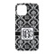 Monogrammed Damask iPhone 15 Pro Case - Back