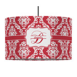 Damask 12" Drum Pendant Lamp - Fabric (Personalized)