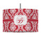 Damask 12" Drum Lampshade - PENDANT (Fabric)