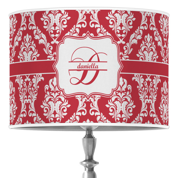 Custom Damask 16" Drum Lamp Shade - Poly-film (Personalized)