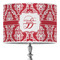 Damask 16" Drum Lampshade - ON STAND (Poly Film)