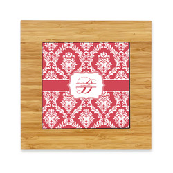 Damask Bamboo Trivet with Ceramic Tile Insert (Personalized)