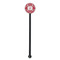 Damask Black Plastic 5.5" Stir Stick - Round - Single Stick