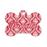 Damask Bone Shaped Dog ID Tag - Small (Personalized)