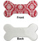 Damask Ceramic Flat Ornament - Bone Front & Back Single Print (APPROVAL)