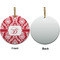 Damask Ceramic Flat Ornament - Circle Front & Back (APPROVAL)