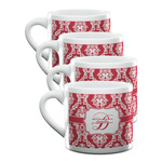 Damask Double Shot Espresso Cups - Set of 4 (Personalized)