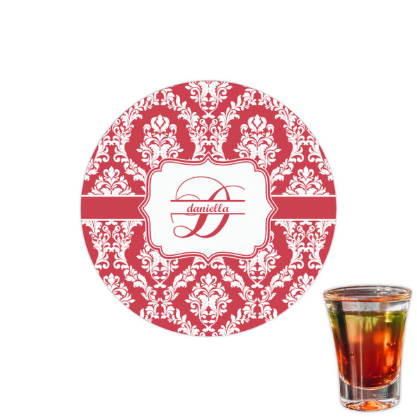 Custom Damask Printed Drink Topper - 1.5" (Personalized)