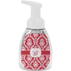 Damask Foam Soap Bottle - White (Personalized)