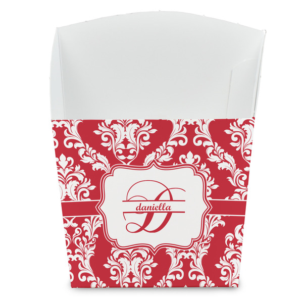 Custom Damask French Fry Favor Boxes (Personalized)