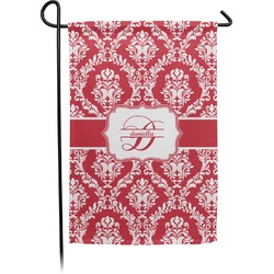 Damask Small Garden Flag - Double Sided w/ Name and Initial