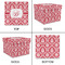 Damask Gift Boxes with Lid - Canvas Wrapped - Large - Approval