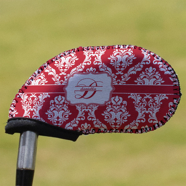 Custom Damask Golf Club Iron Cover (Personalized)