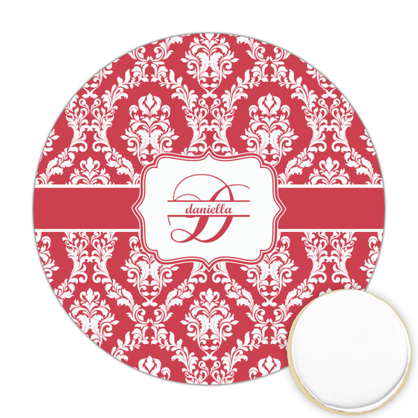 Custom Damask Printed Cookie Topper - 2.5" (Personalized)