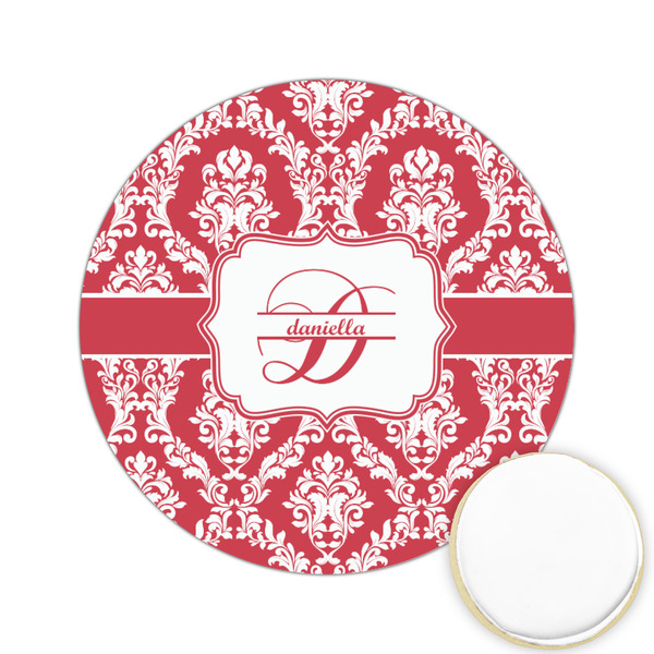 Custom Damask Printed Cookie Topper - 2.15" (Personalized)