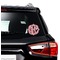 Damask Interlocking Monogram Car Decal (On Car Window)