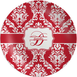 Damask Melamine Salad Plate - 8" (Personalized)