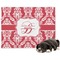 Damask Microfleece Dog Blanket - Regular