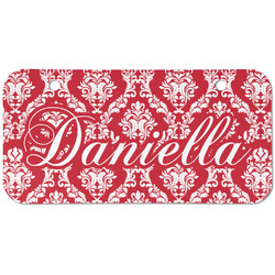 Damask Mini/Bicycle License Plate (2 Holes) (Personalized)