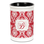 Damask Ceramic Pencil Holders - Black