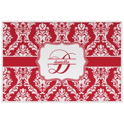 Damask Laminated Placemat w/ Name and Initial