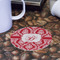 Damask Round Paper Coaster - Front