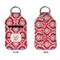 Damask Sanitizer Holder Keychain - Small APPROVAL (Flat)